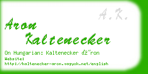 aron kaltenecker business card